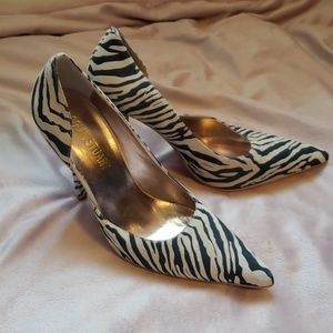 Like new zebra print heels size 8